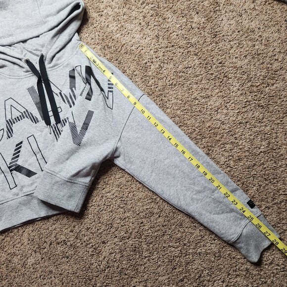 Calvin Klein Performance Oversized Gray Cropped Hoodie Sweater - Picture 9 of 13
